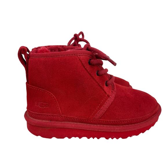 Ugg Other - UGG Girls Winter Boots Size 12 Red Lace Up Zip Up Suede Outdoor Holidays
